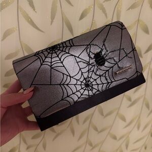 Elegant Spider Web Embroidery Convertible Clutch